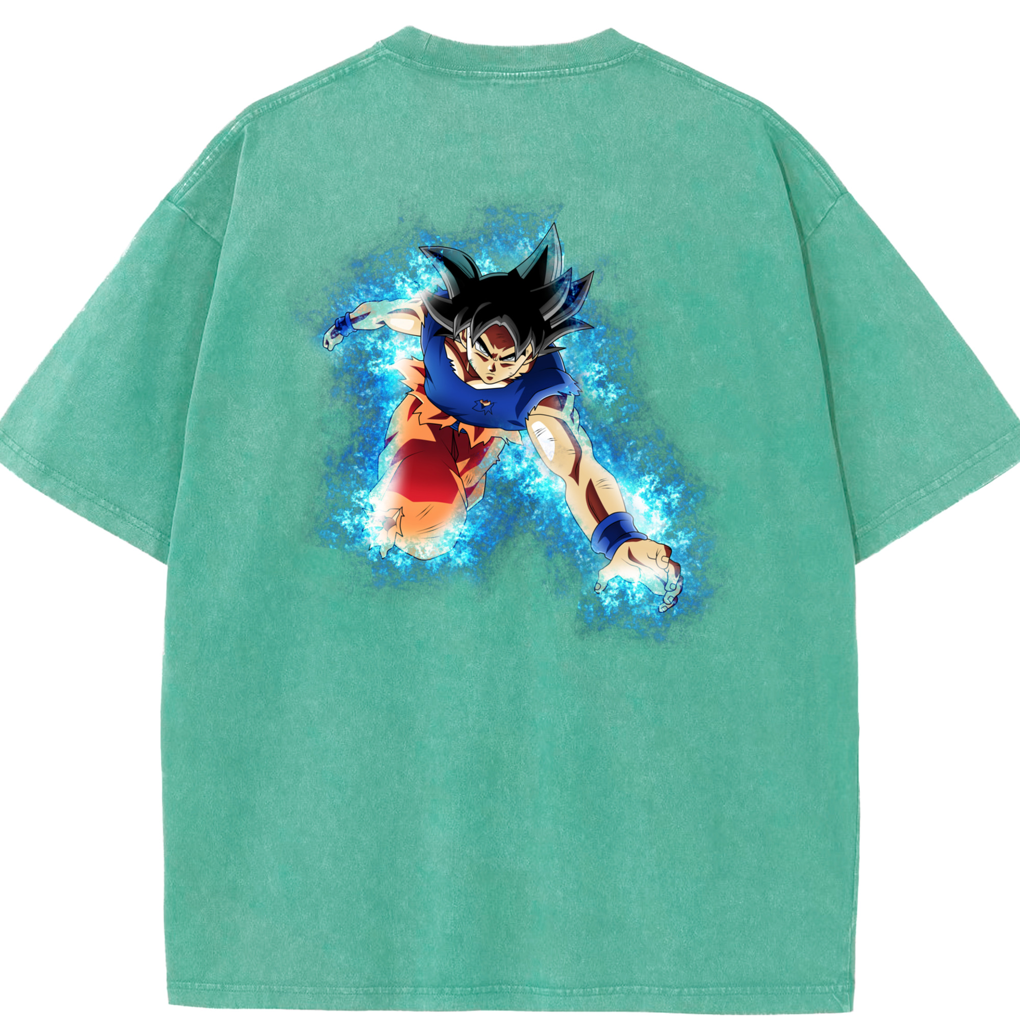 （画像用） ドラゴンボール 孫悟空（そん ごくう）Son Goku カカロット DRAGON BALL Kakarotto 綿100% ヴィンテージ風 半袖Tシャツ（背面プリント）